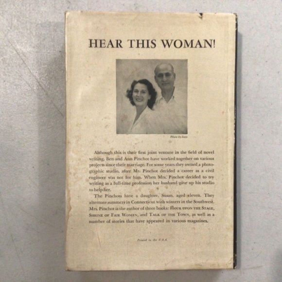 Hear This Woman! by Ben and Ann Pinchot Vintage Hardcover Book - Picture 4 of 5